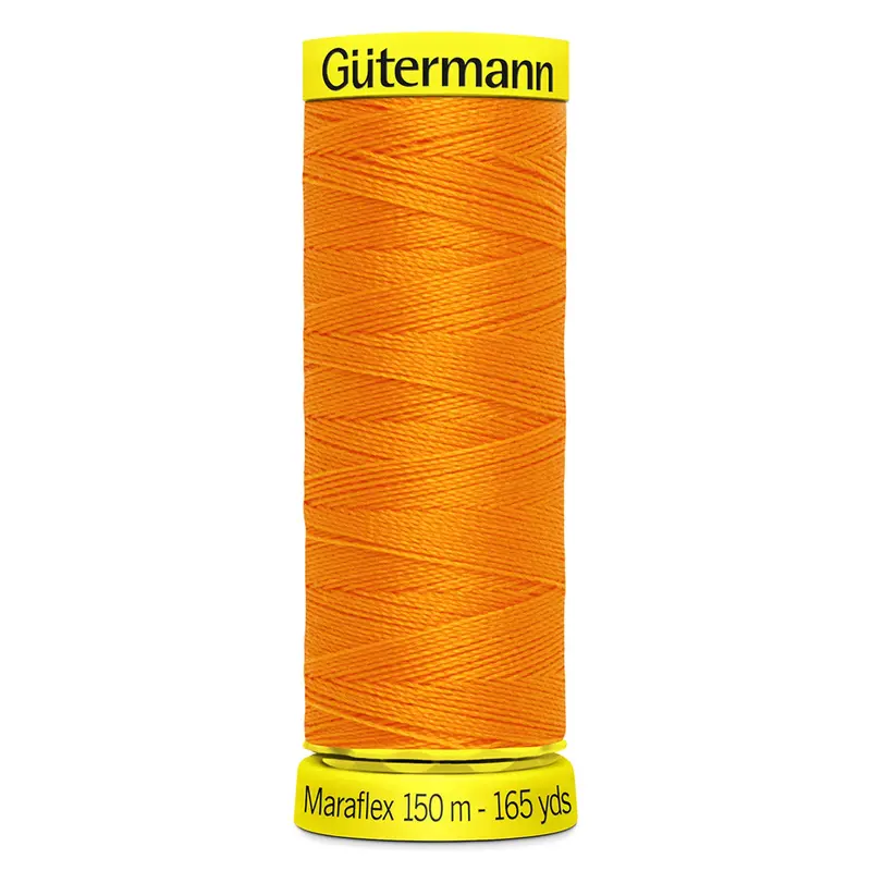 Gutermann Maraflex Stretchy Sewing Thread 150M Colour 350 Orange 1