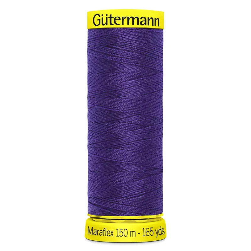 Gutermann Maraflex Stretchy Sewing Thread 150M Colour 373 Indigo 1