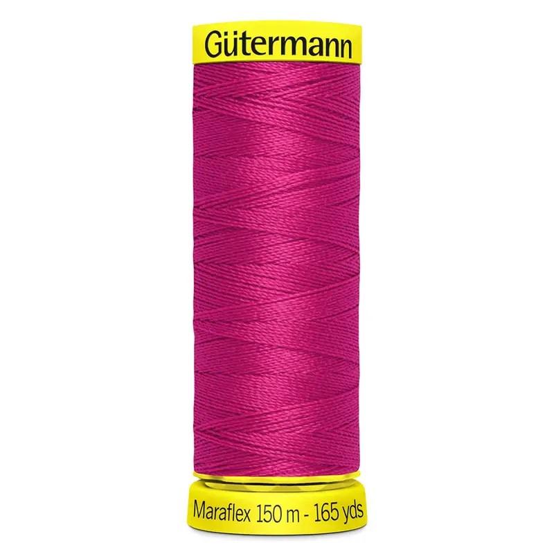 Gutermann Maraflex Stretchy Sewing Thread 150M Colour 382 Bright Crimson 1