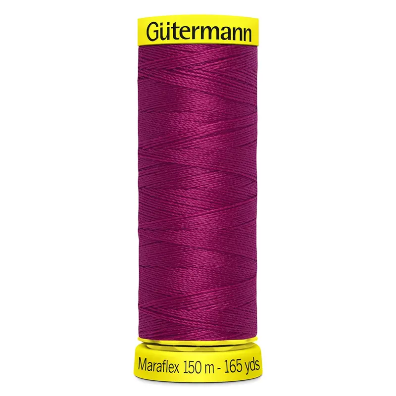 Gutermann Maraflex Stretchy Sewing Thread 150M Colour 384 Crimson 1