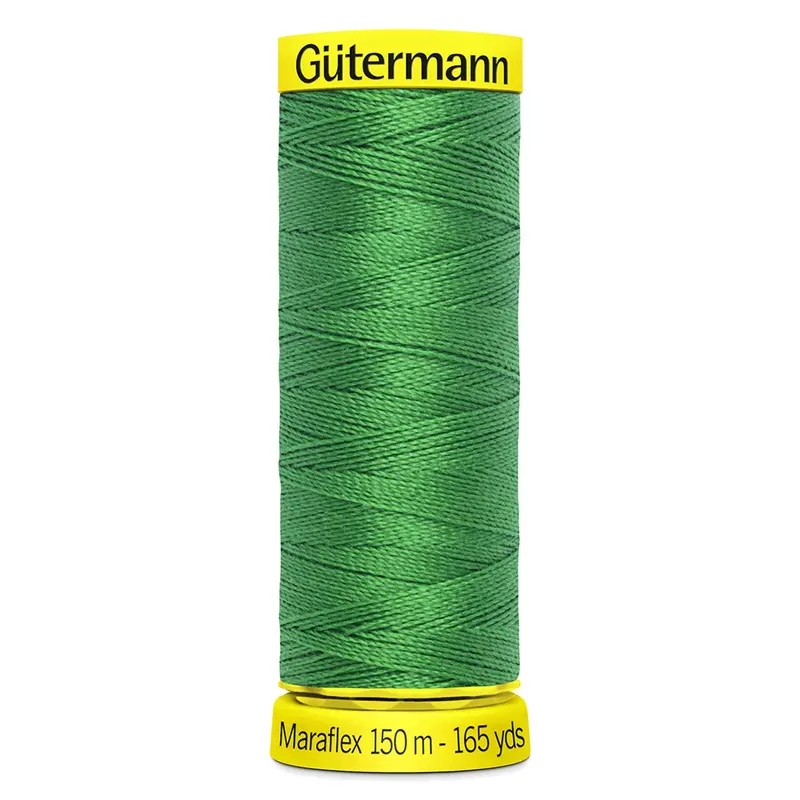 Gutermann Maraflex Stretchy Sewing Thread 150M Colour 396 Emerald 1