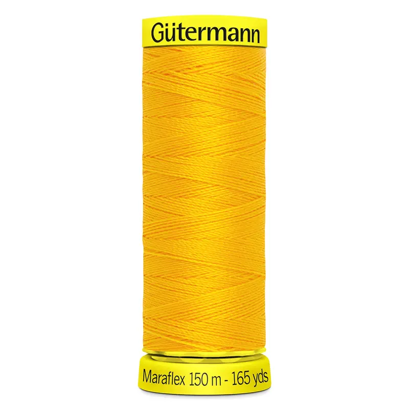Gutermann Maraflex Stretchy Sewing Thread 150M Colour 417 Gold 1