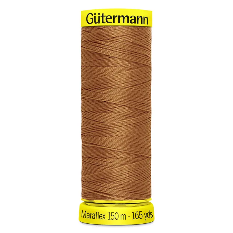 Gutermann Maraflex Stretchy Sewing Thread 150M Colour 448 Burnt Orange 1