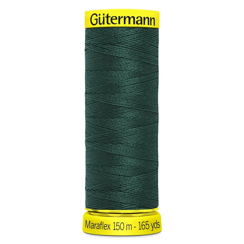 Gutermann Maraflex Stretchy Sewing Thread 150M Colour 472 Sacramento Green 1