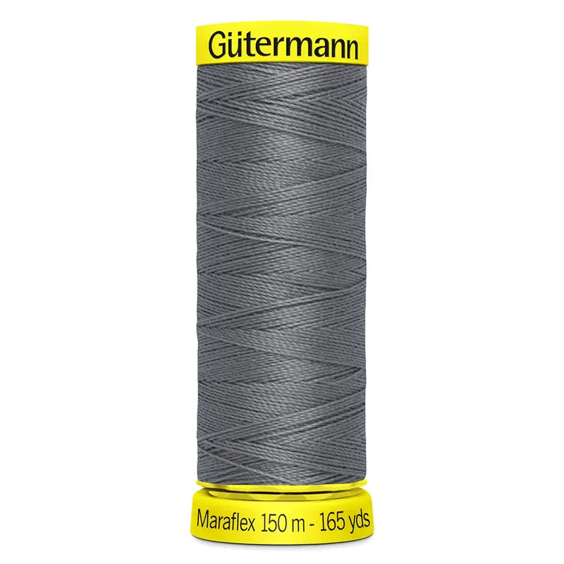 Gutermann Maraflex Stretchy Sewing Thread 150M Colour 496 Charcoal Grey 1