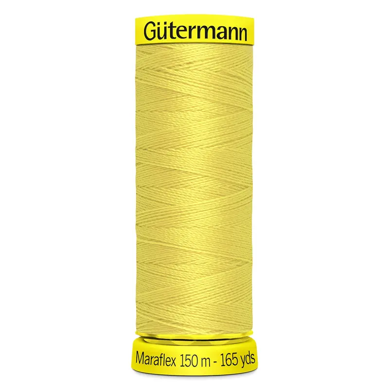 Gutermann Maraflex Stretchy Sewing Thread 150M Colour 580 Yellow 1