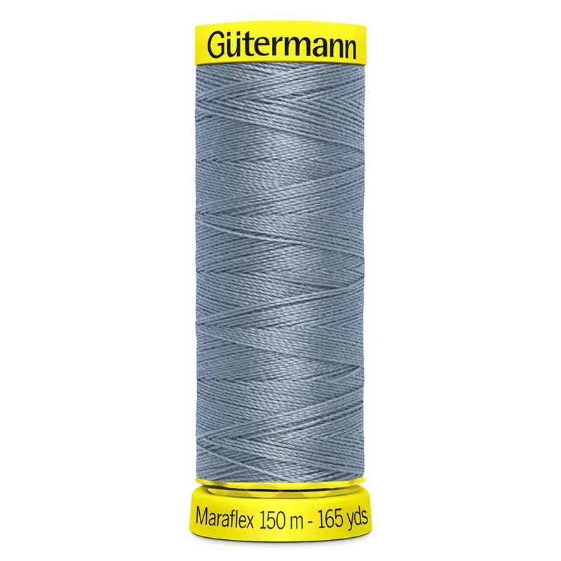 Gutermann Maraflex Stretchy Sewing Thread 150M Colour 64 Greyish Blue 1