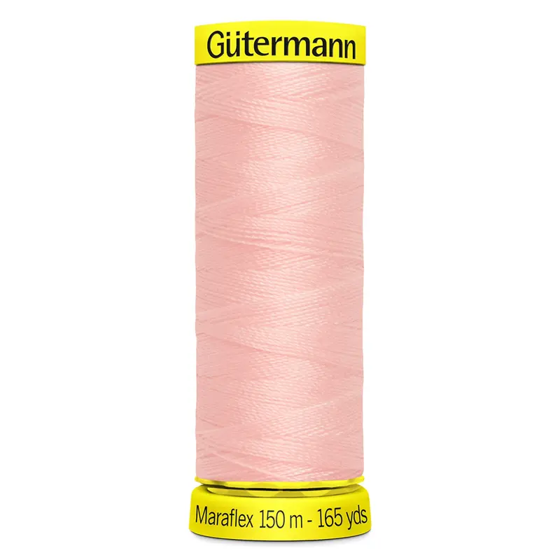 Gutermann Maraflex Stretchy Sewing Thread 150M Colour 659 Powder Pink 1