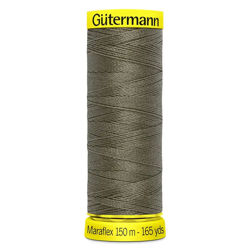 Gutermann Maraflex Stretchy Sewing Thread 150M Colour 676 Khaki 1