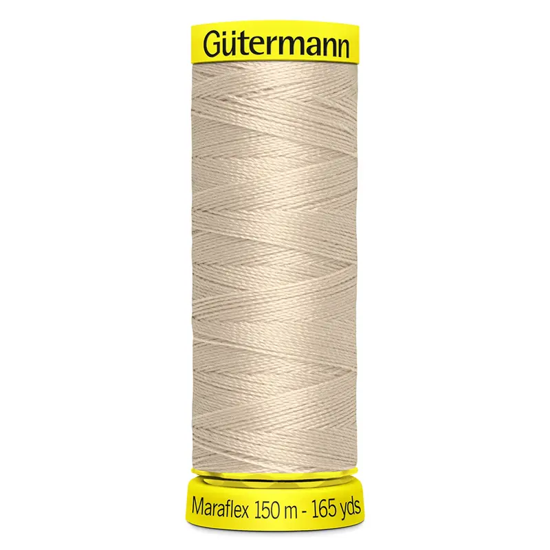 Gutermann Maraflex Stretchy Sewing Thread 150M Colour 722 Natural 1