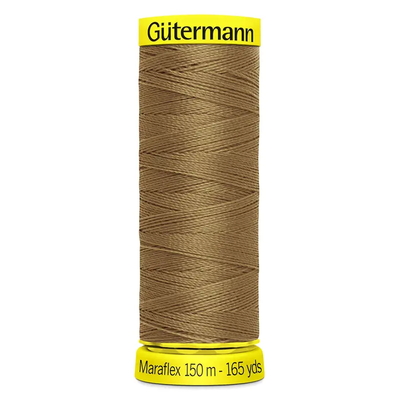 Gutermann Maraflex Stretchy Sewing Thread 150M Colour 887 Light Brown 1
