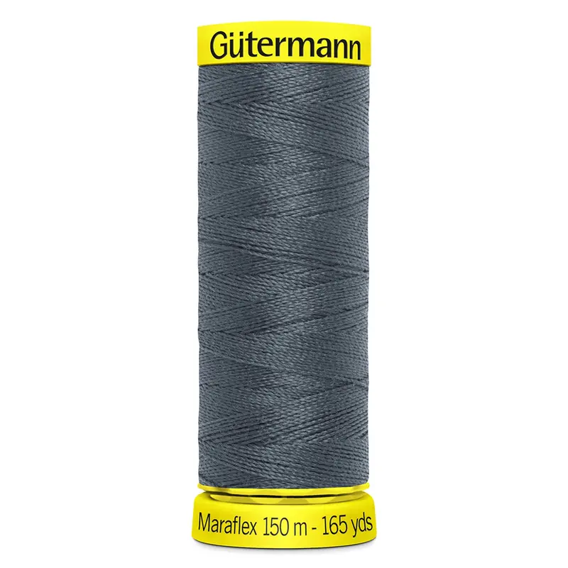 Gutermann Maraflex Stretchy Sewing Thread 150M Colour 93 Mid Grey 1