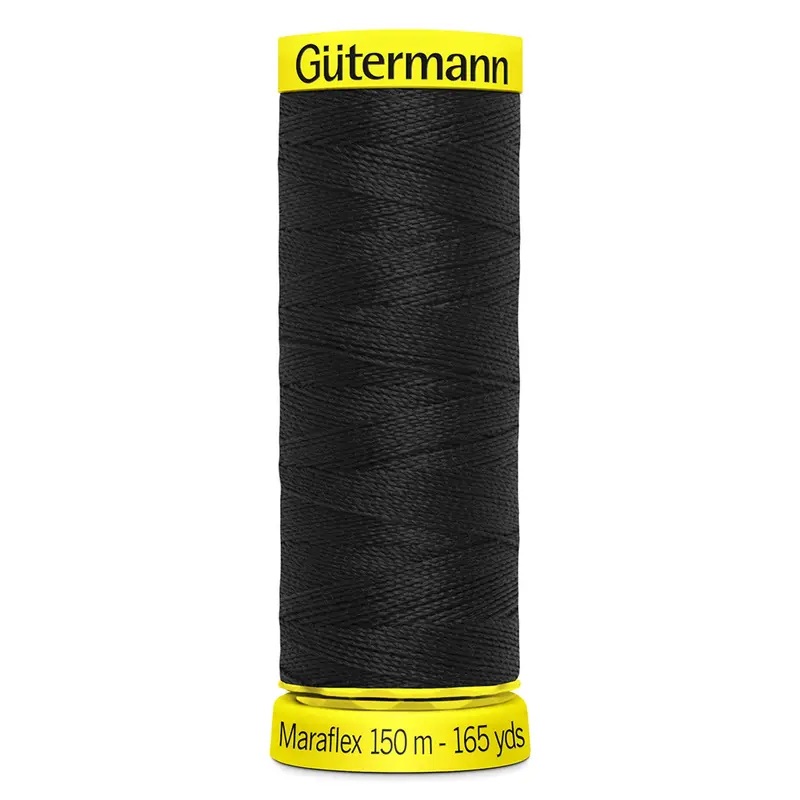 Gutermann Maraflex Stretchy Sewing Thread 150M Colour Black 1