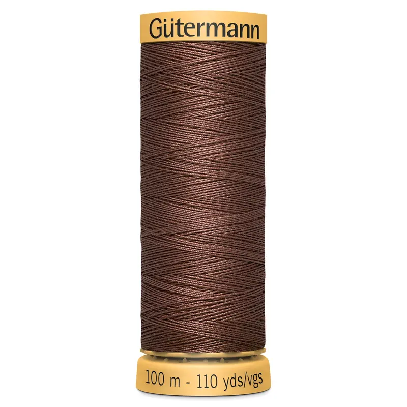 Gutermann Natural Cotton, 2724 Rich Brown 1
