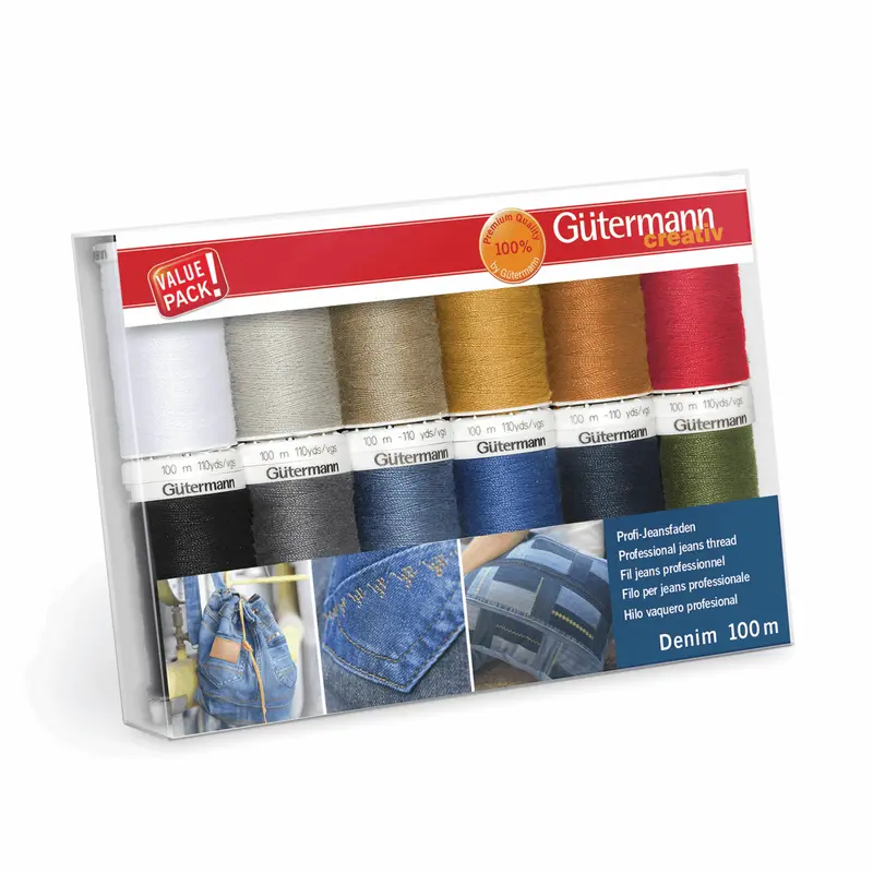 Gutermann Professional Jeans Thread Set Of 12 1