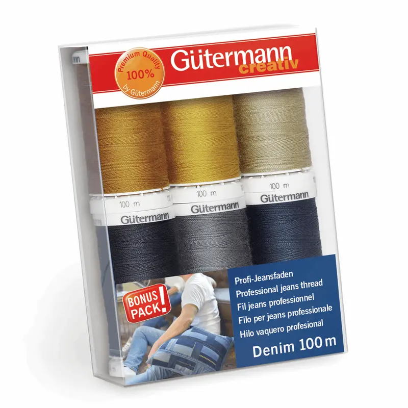 Gutermann Professional Jeans Thread Set Of 6 1