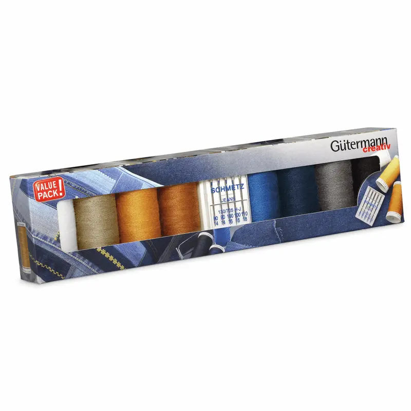 Gutermann Professional Jeans Thread Set With Needles 1