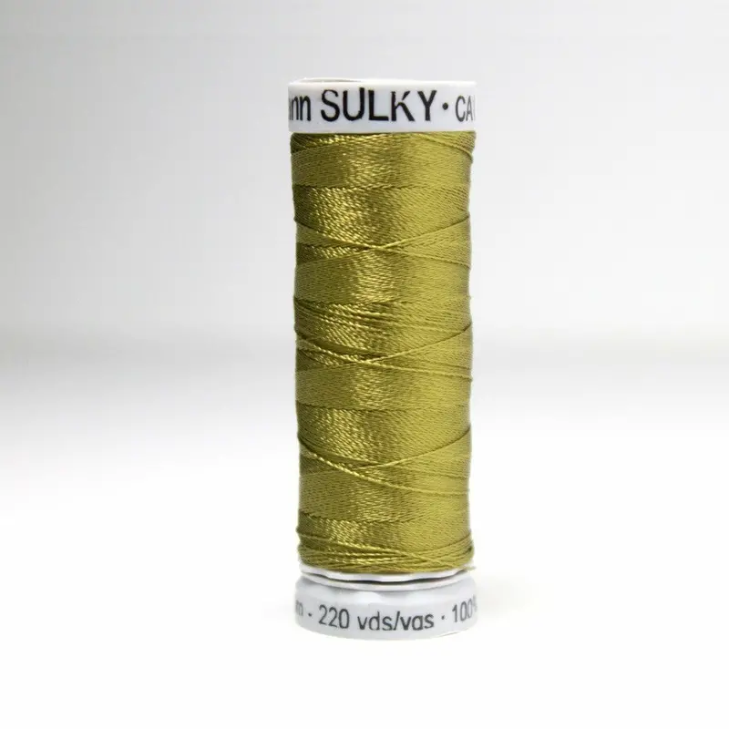 Gutermann Rayon 40 Embroidery Thread 1156 Light Army Green 1