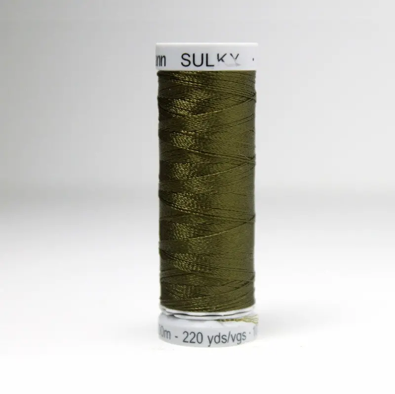 Gutermann Rayon 40 Embroidery Thread 1210 Dark Army Green 1