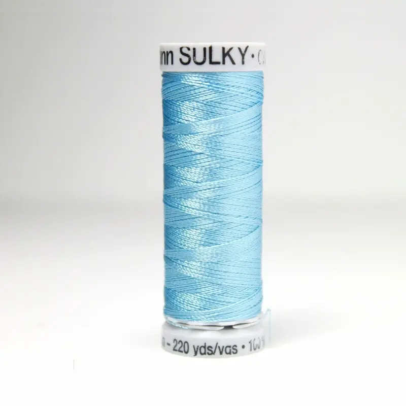 Gutermann Rayon 40 Embroidery Thread 1222 Light Baby Blue 1
