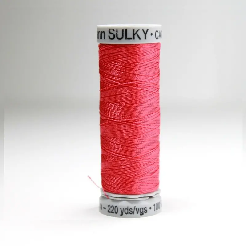 Gutermann Rayon 40 Embroidery Thread 1257 Deep Coral 1
