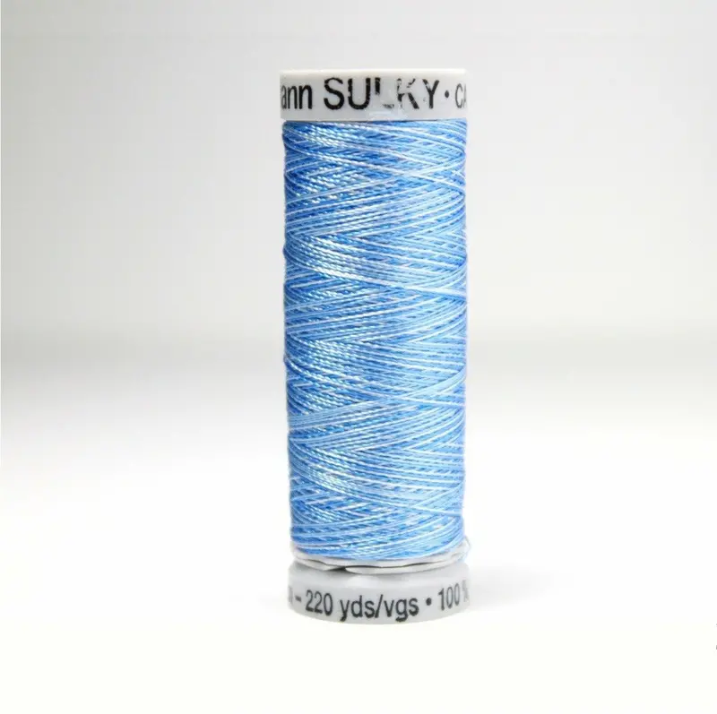 Gutermann Rayon 40 Embroidery Thread 2104 Vari-Pastel Blues 1