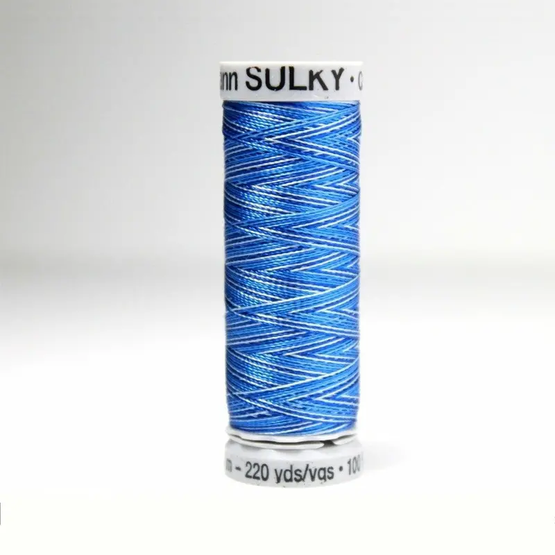Gutermann Rayon 40 Embroidery Thread 2106 Vari-Blues 1