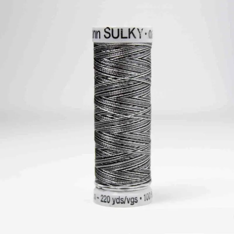 Gutermann Rayon 40 Embroidery Thread 2109 Vari-Greys / Blacks 1