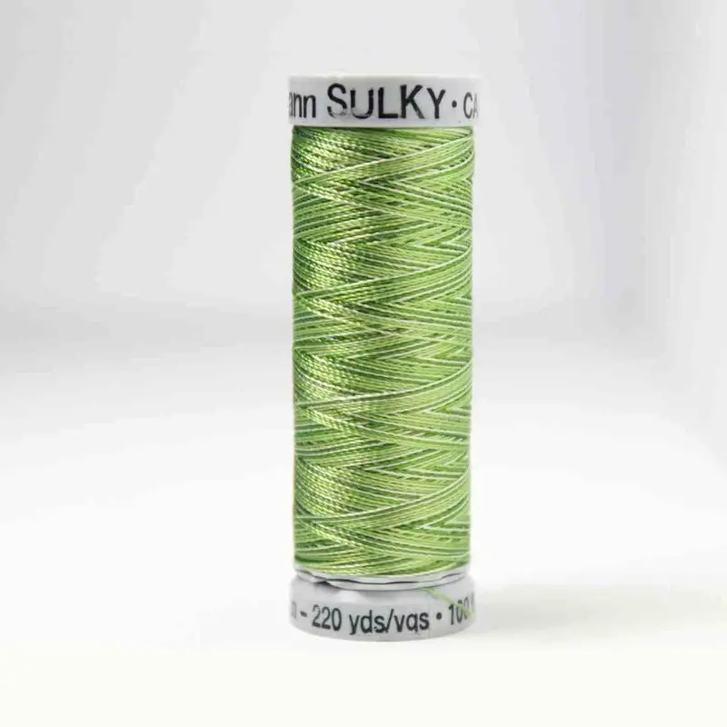 Gutermann Rayon 40 Embroidery Thread 2115 Vari-Pine Greens 1