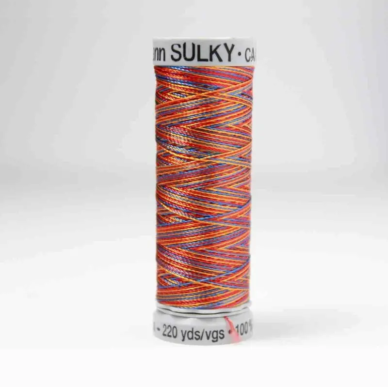Gutermann Rayon 40 Embroidery Thread 2242 Red / Gold / Blue 1