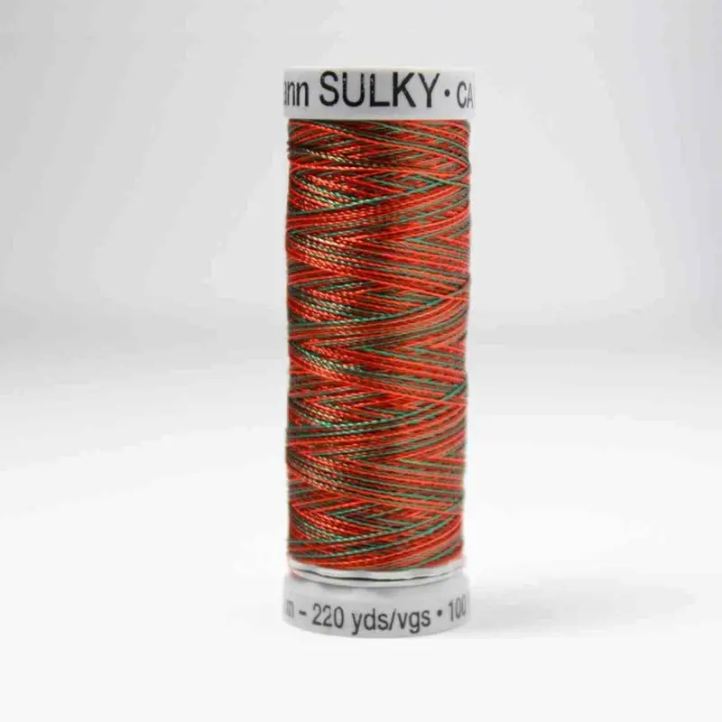 Gutermann Rayon 40 Embroidery Thread 2244 Coral / Brown / Teal 1