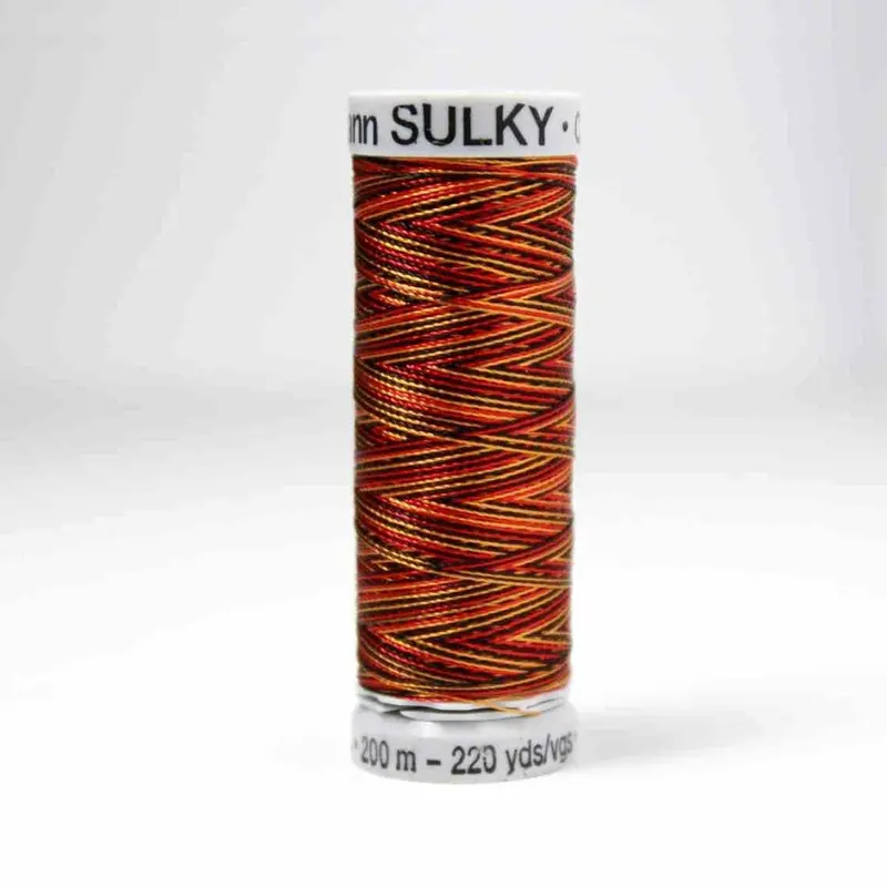 Gutermann Rayon 40 Embroidery Thread 2245 Old Gold / Black / Red 1
