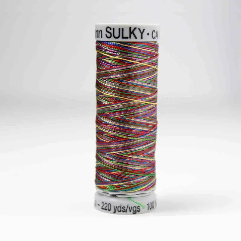 Gutermann Rayon 40 Embroidery Thread 2247 Blue/Lavender/Red/Yellow/Green 1
