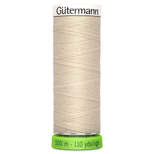 Gutermann Recycled Thread 100M, Colour 169 Cream 1
