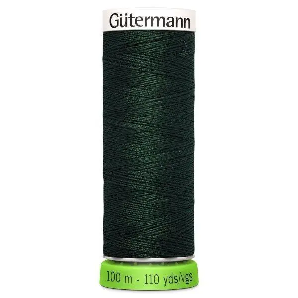 Gutermann Recycled Thread 100M, Colour 472 Dark Green 1