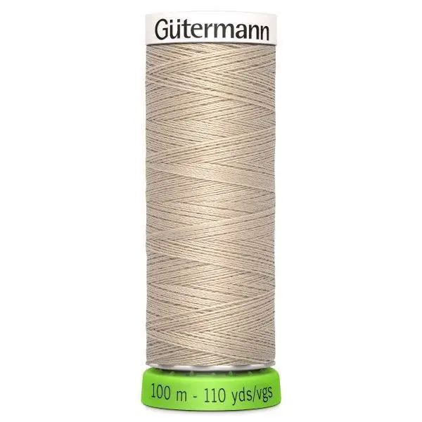 Gutermann Recycled Thread 100M, Colour 722 Beige 1