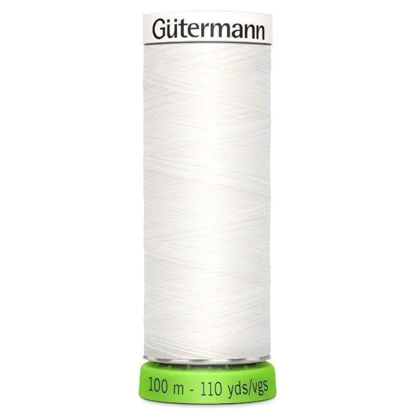Gutermann Recycled Thread 100M, Colour 800 White 1