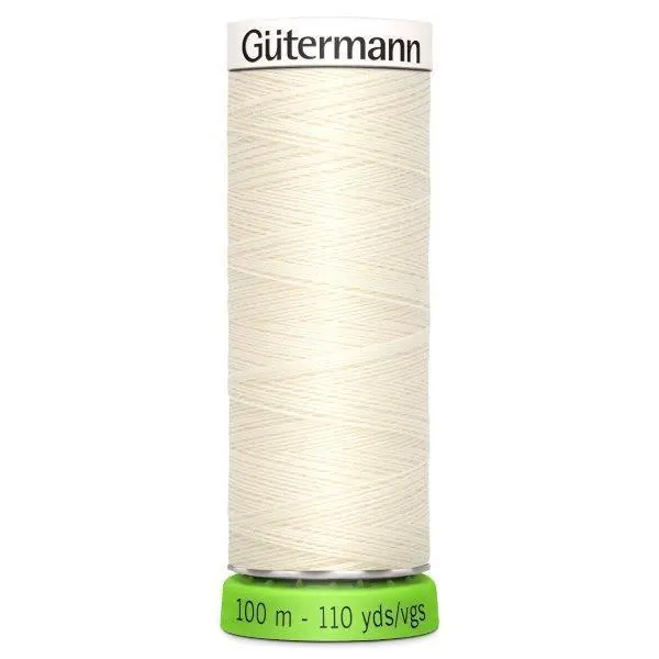Gutermann Recycled Thread 100M, Colour Ivory 1