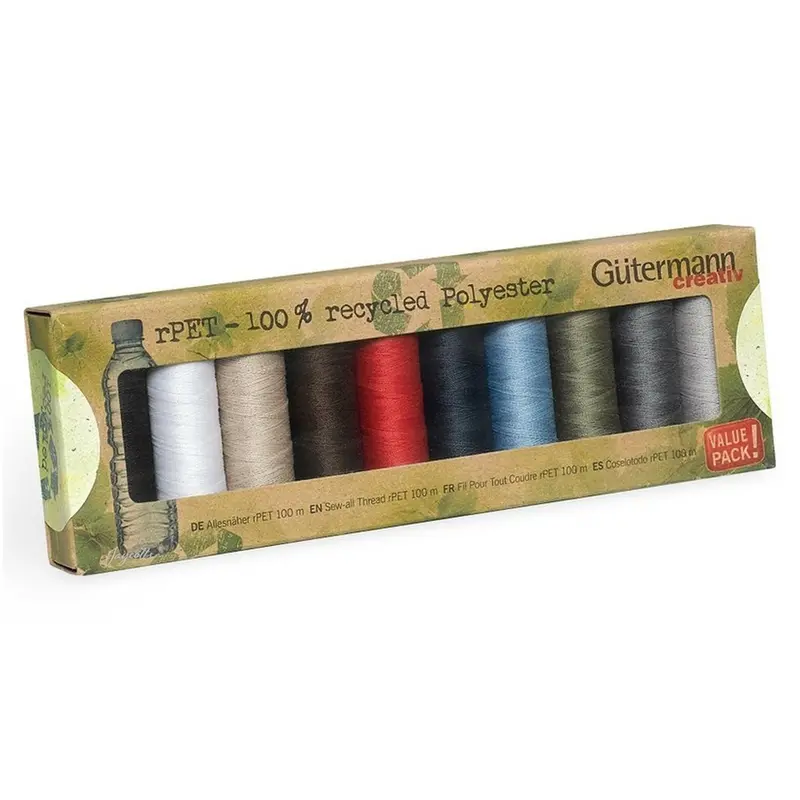 Gutermann Recycled Thread Basic Set, 10 Reels 1