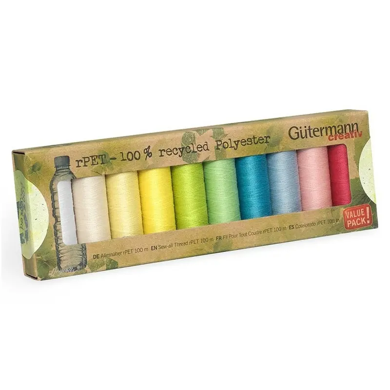 Gutermann Recycled Thread Light Set, 10 Reels 1