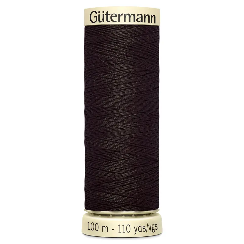 Gutermann Sew All Thread Colour 697 Very Dark Brown 1