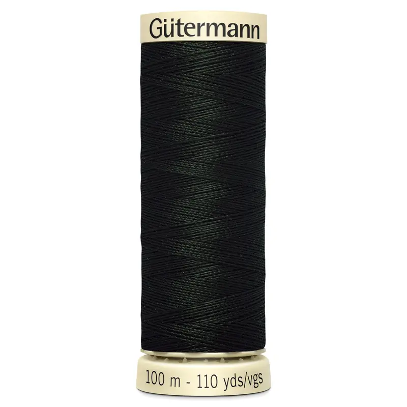 Gutermann Sew All Thread Colour 766 Black Green 1