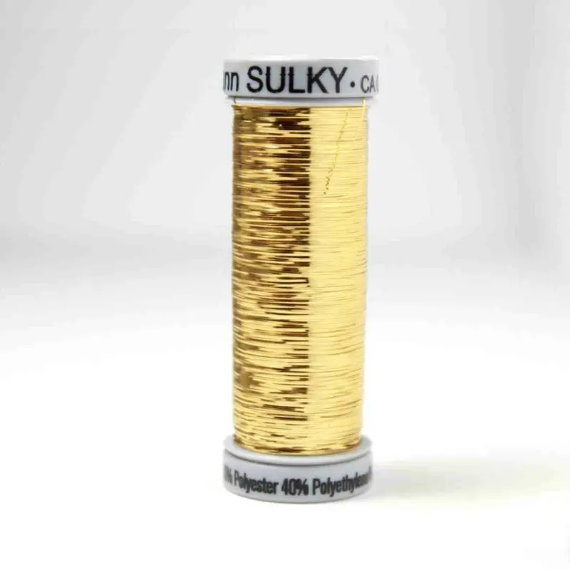 Gutermann Sliver Metallic Embroidery Thread 8003 Light Gold 1