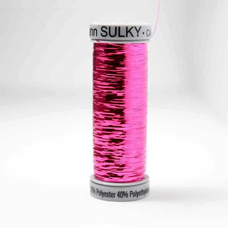 Gutermann Sliver Metallic Embroidery Thread 8013 Fuchsia 1