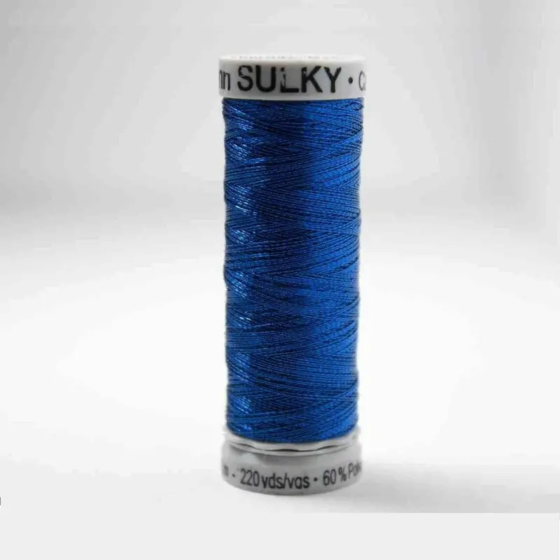 Gutermann Sliver Metallic Embroidery Thread 8016 Dark Blue 1