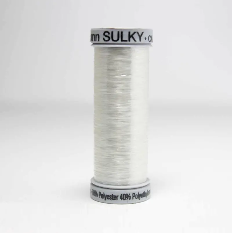 Gutermann Sliver Metallic Embroidery Thread 8021 Clear White 1