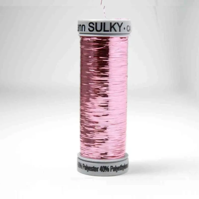 Gutermann Sliver Metallic Embroidery Thread 8033 Light Pink 1