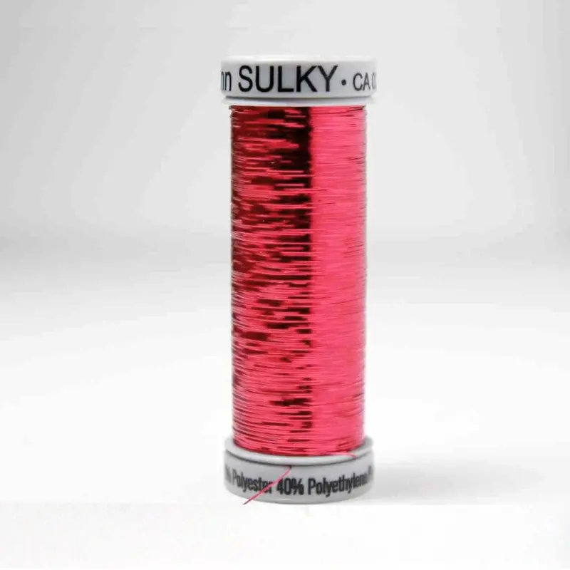Gutermann Sliver Metallic Embroidery Thread 8054 Red 1