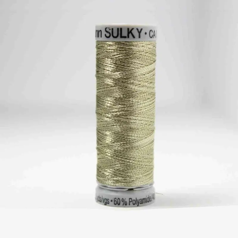 Gutermann Smooth Metallic Embroidery Thread 7003 Light Gold 1