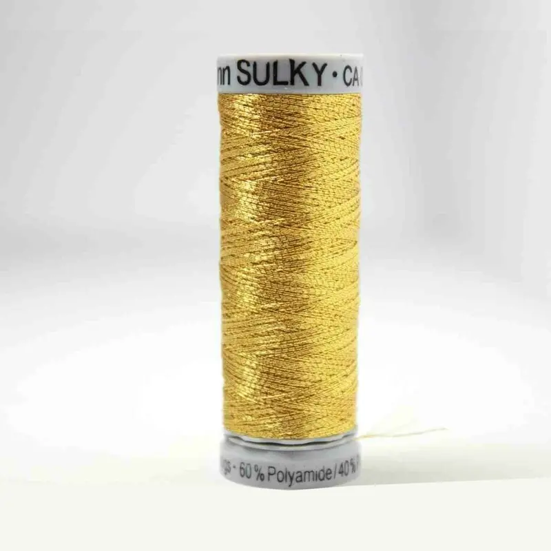 Gutermann Smooth Metallic Embroidery Thread 7007 Gold 1